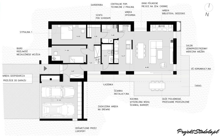 rzut nowoczesna stodoła