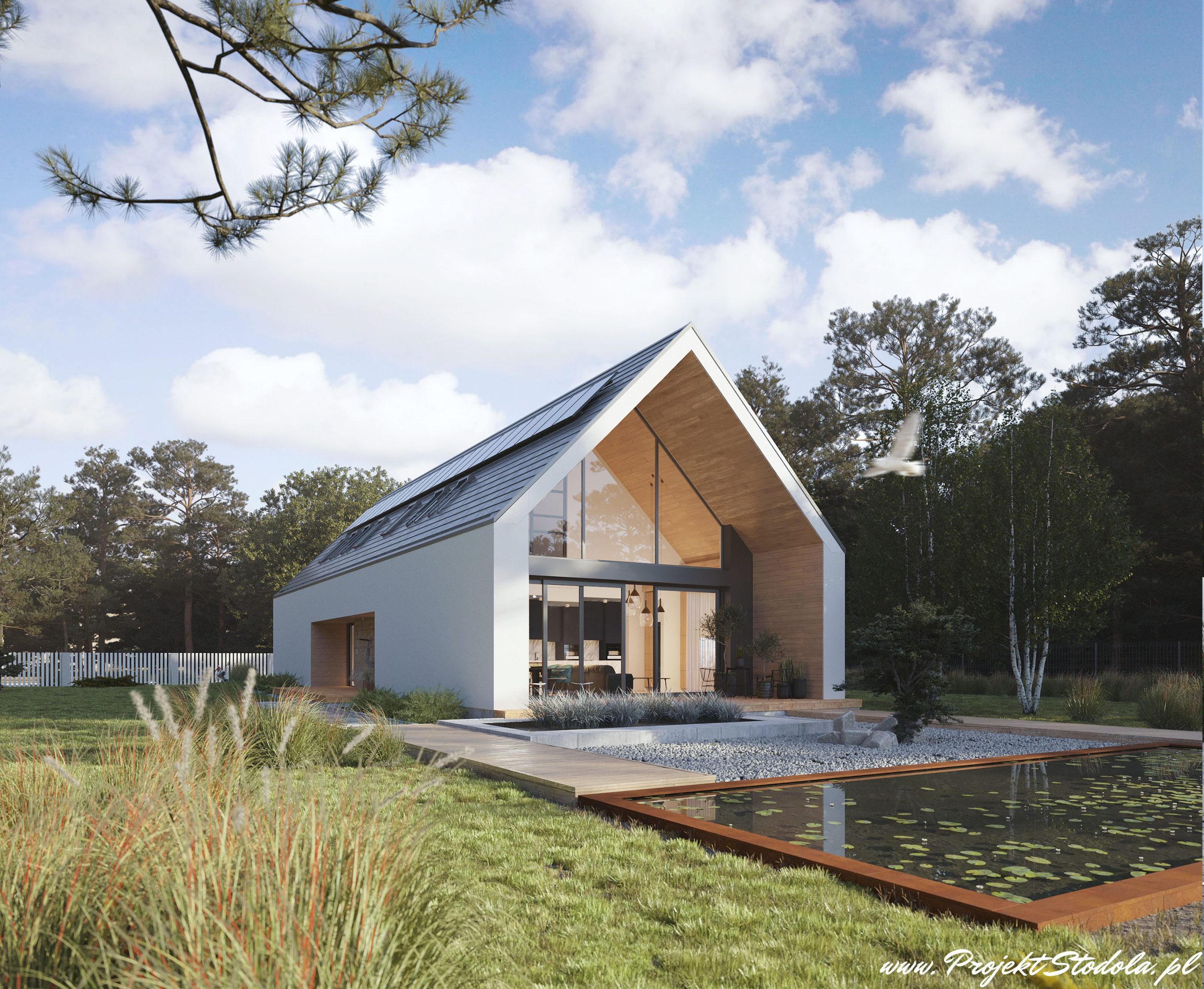 Projekt Stodoła ML Perspektywa ogrodowa kadr