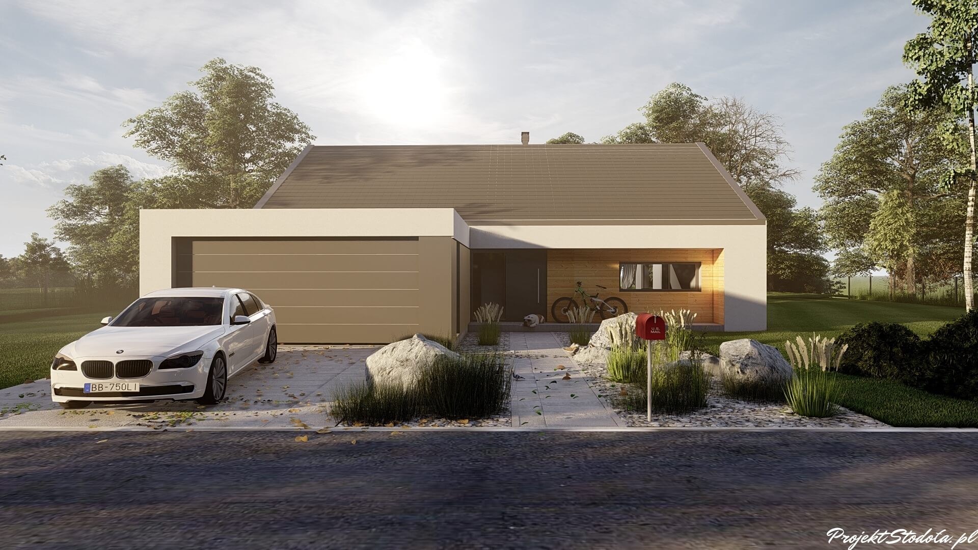 Stodoła S Perspektywa frontowa