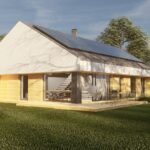 Stodoła S Perspektywa ogrodowa skos