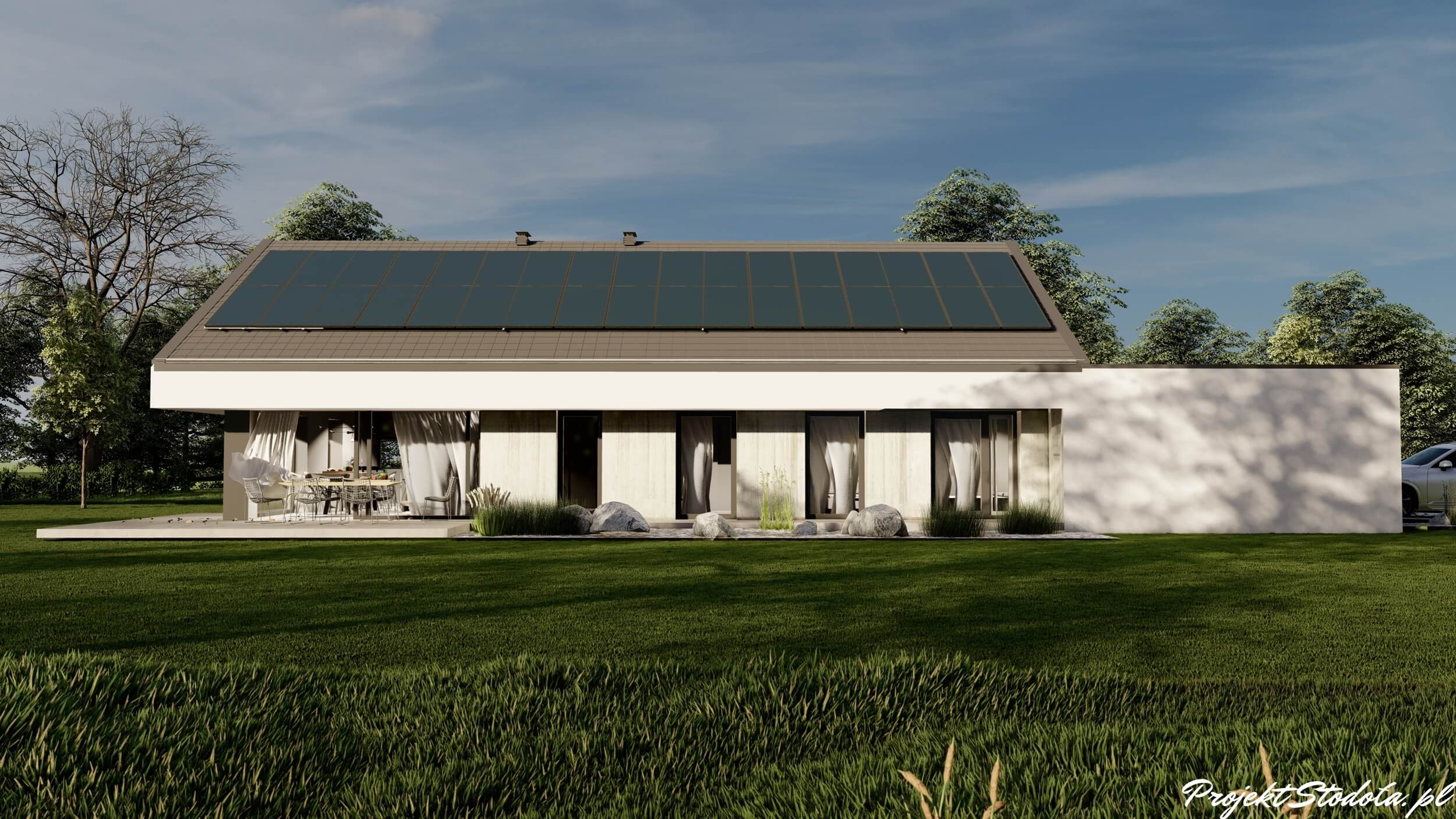 Stodoła S+ long Perspektywa ogrodowa 2