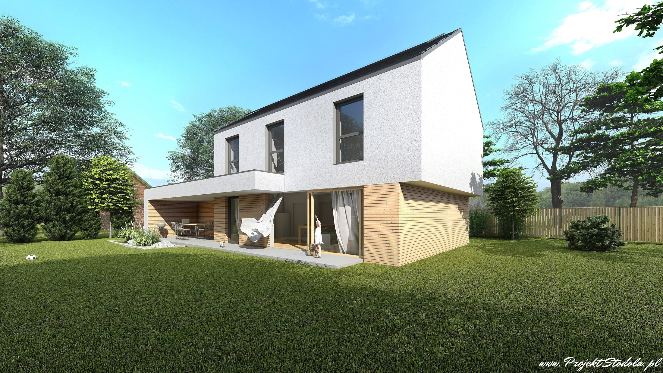 Projekt Stodoła S-M PERSPEKTYWA NAROŻNA