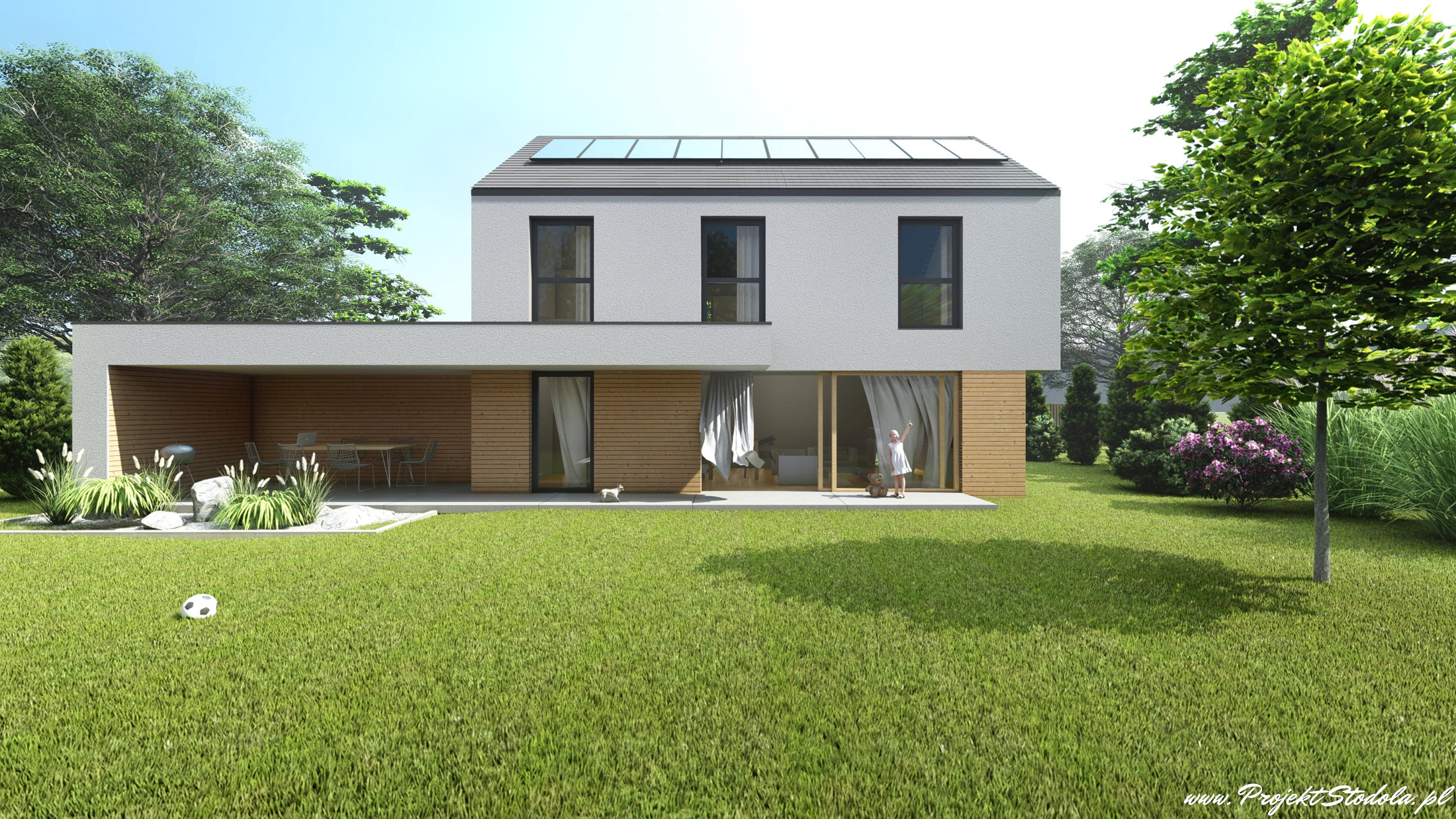 Projekt Stodoła S-M PERSPEKTYWA OGRODOWA