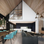 Projekt-Stodola-M-L-wnetrze-salon2 nowoczesna stodoła