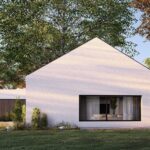 Projekt Stodoła Optimum z garażem elewacja boczna 2