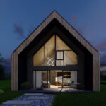 Nowoczesna Stodoła L Compact Perspektywa ogrodowa B