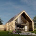 Projekt Stodoła L Compact perspektywa ogrodowa