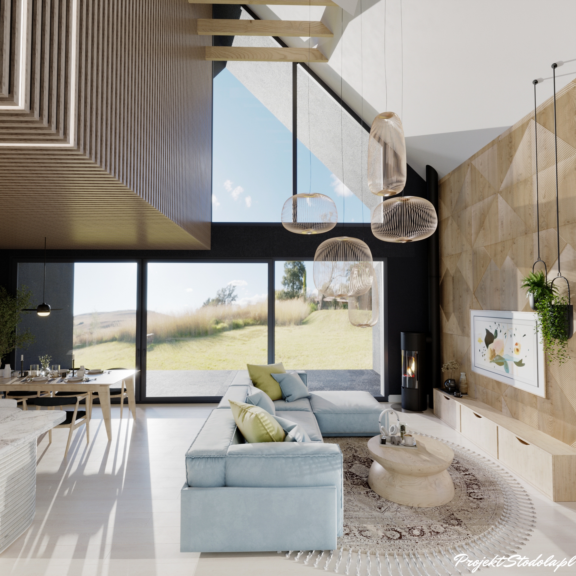 Projekt Stodoła L Compact wysoki salon (3)