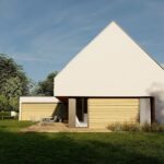 Projekt Stodoła M+ elewacja ogrodowa wprost