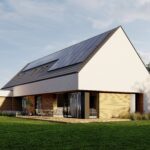 Projekt Stodoła M+ perspektywa ogrodowa