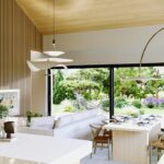 Projekt Stodoła Optimum ujecie z kuchni, salon jadalnia