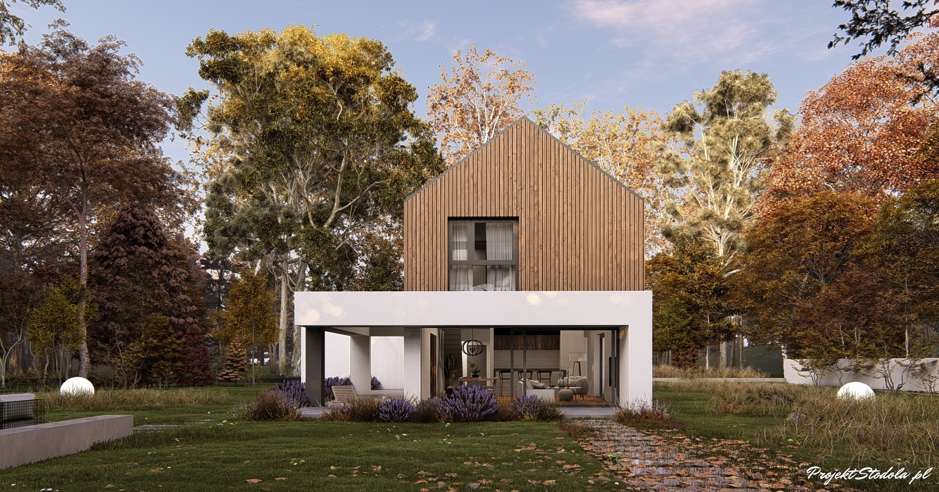 Projekt Stodoła Ergo elewacja ogrodowa