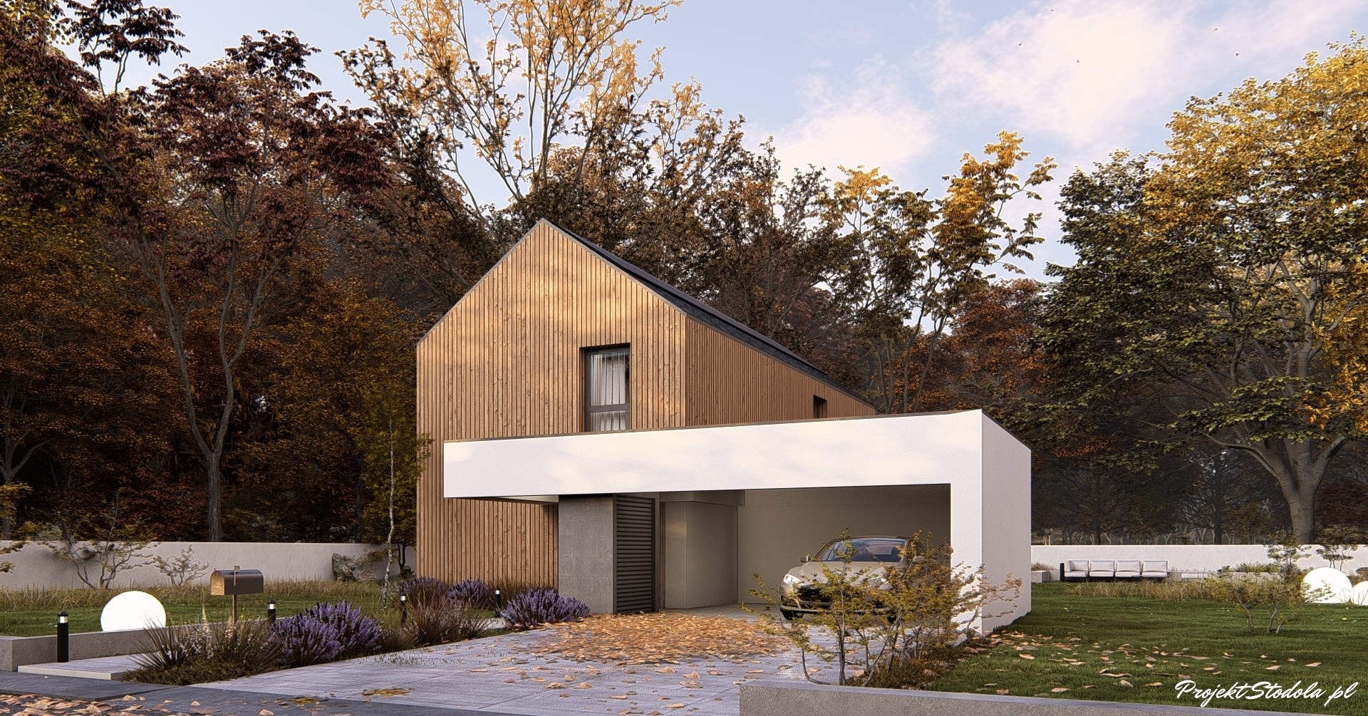Projekt Stodoła Ergo perspektywa frontowa