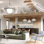 PROJEKT STODOŁA T2 wersja podstawowa SALON 2 salon z wysokim sufitem