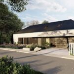 Projekt Stodoła T Nowoczesna Podjazd