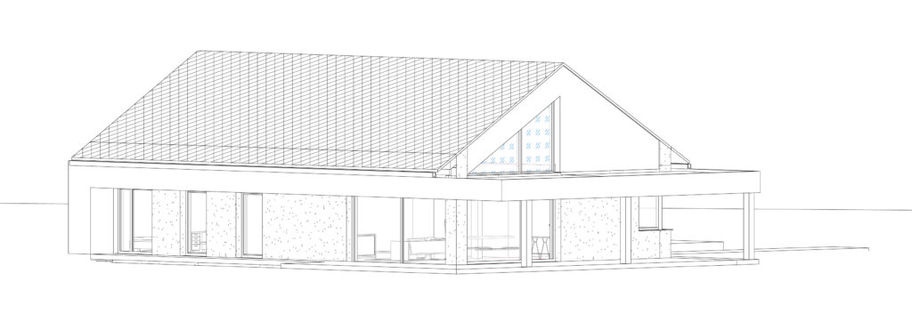 dom z zadaszonym tarasem