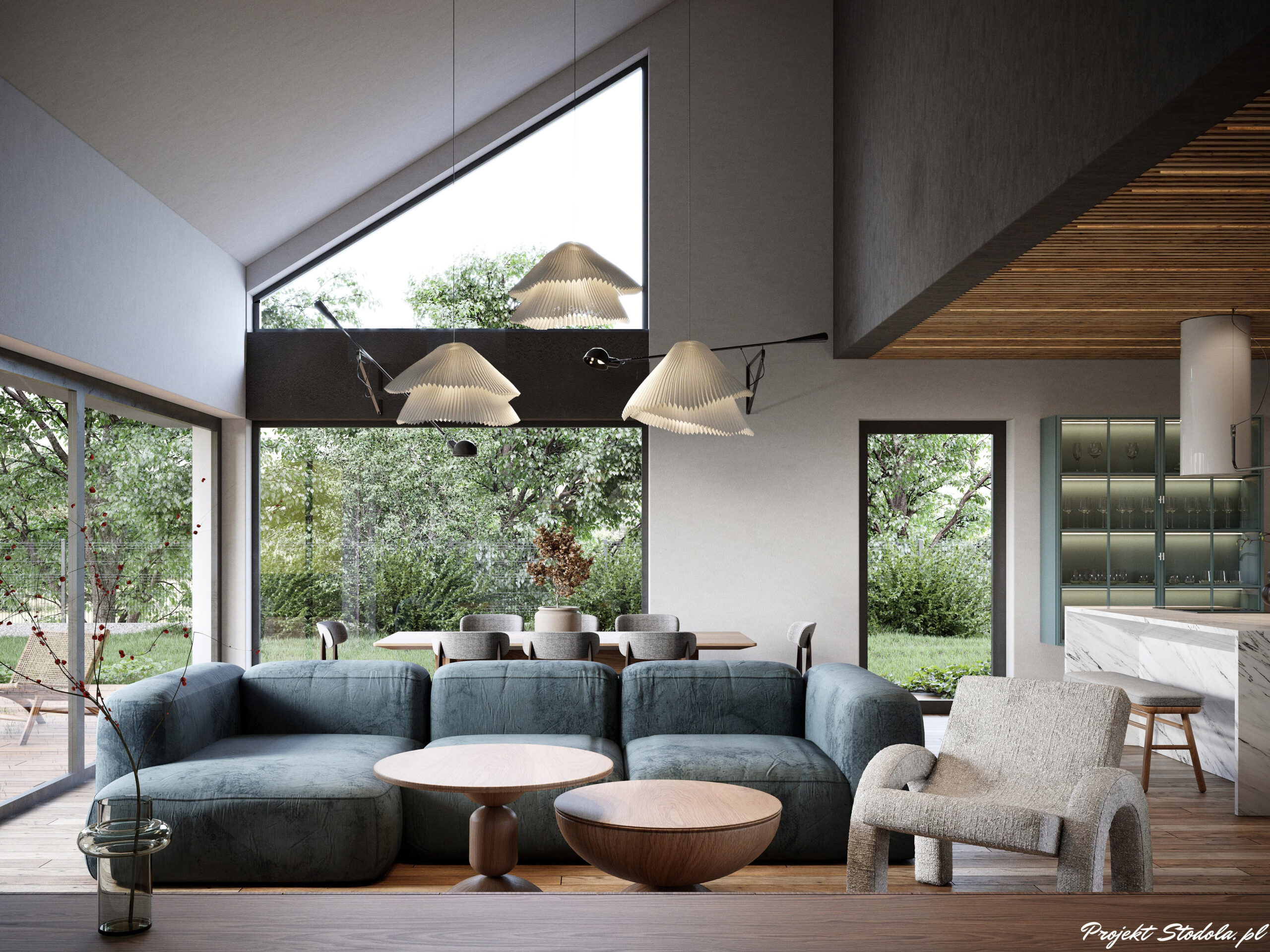 Duże przeszklenie w salonie Ultra -min