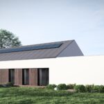 Projekt Stodoła Long perspekytywa ogrodowa (2) projekt na wąską działkę