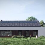 Projekt Stodoła Long perspekytywa ogrodowa (3) projekt na wąską działkę