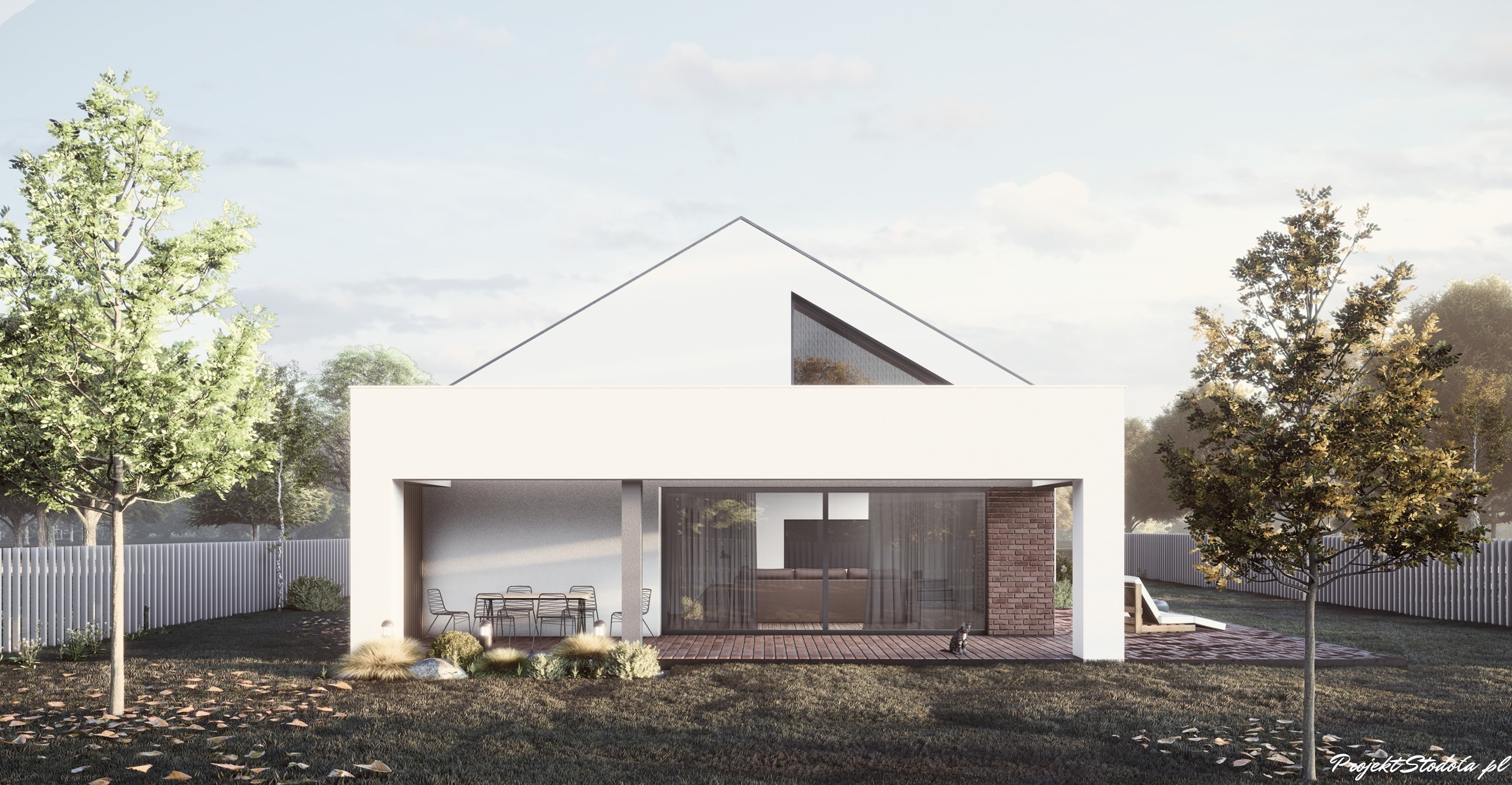 Projekt Stodoła Optimum Front (5) projekt na długą działkę