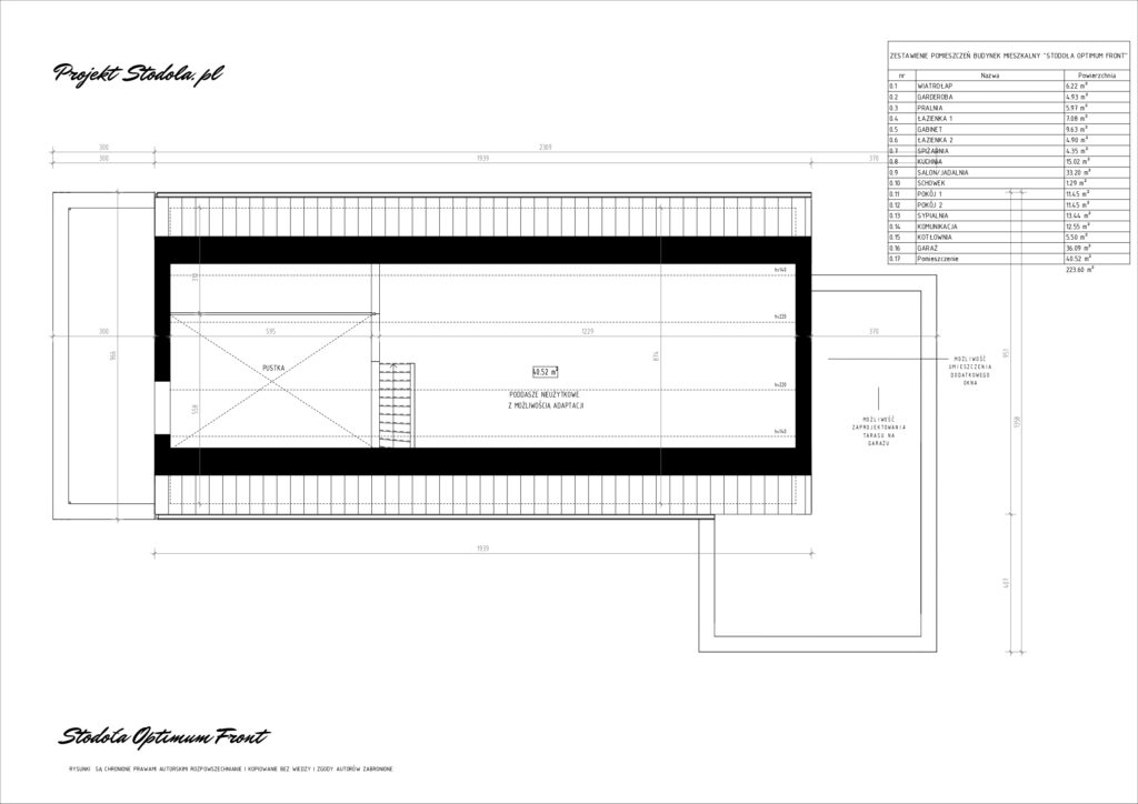 projekt na długą działkę