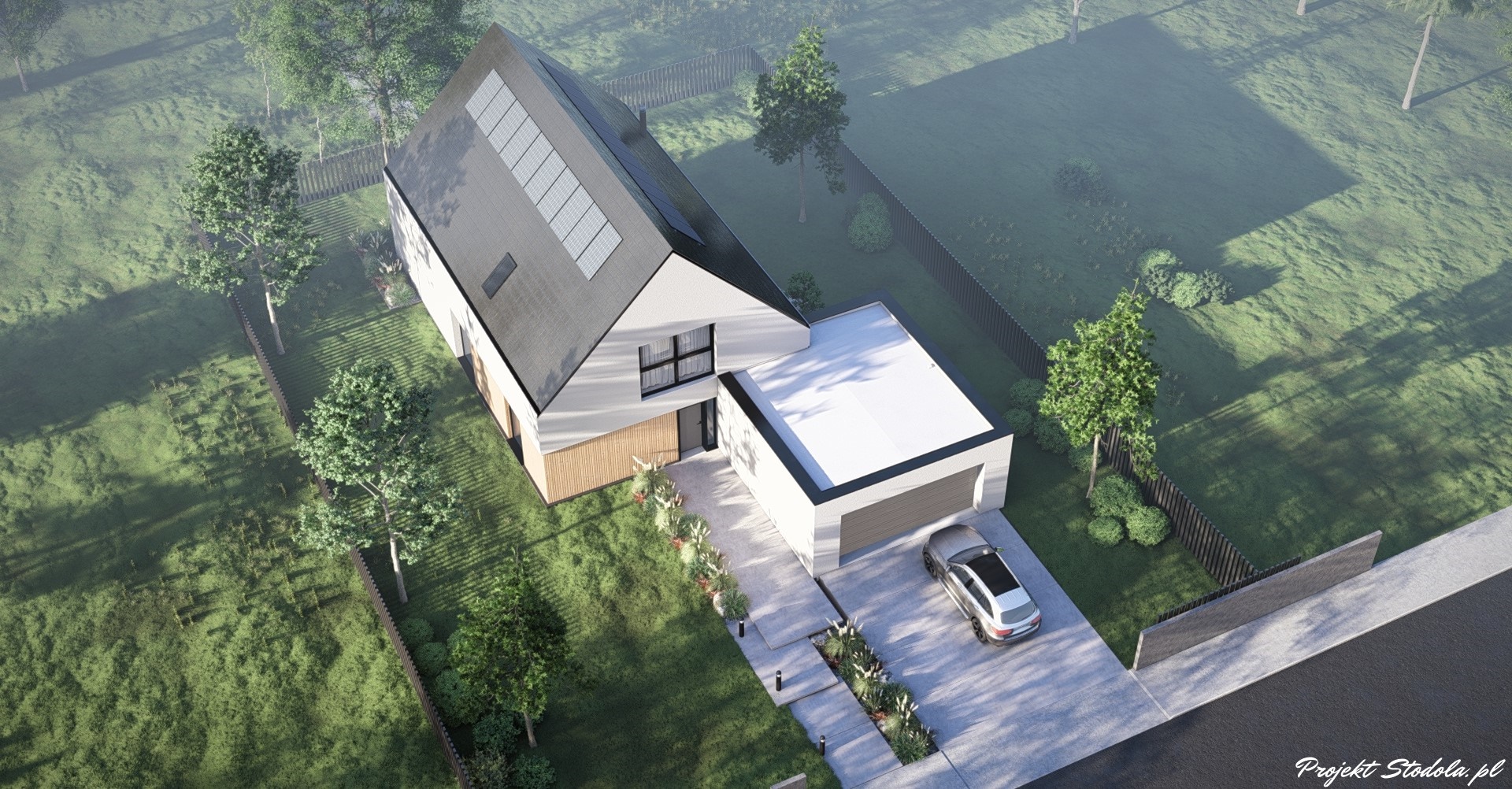 Projekt Stodoła L Compact + Aksonometria