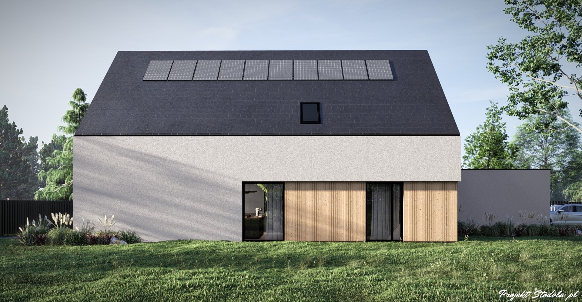 Projekt Stodoła L Compact + Elewacja boczna 2