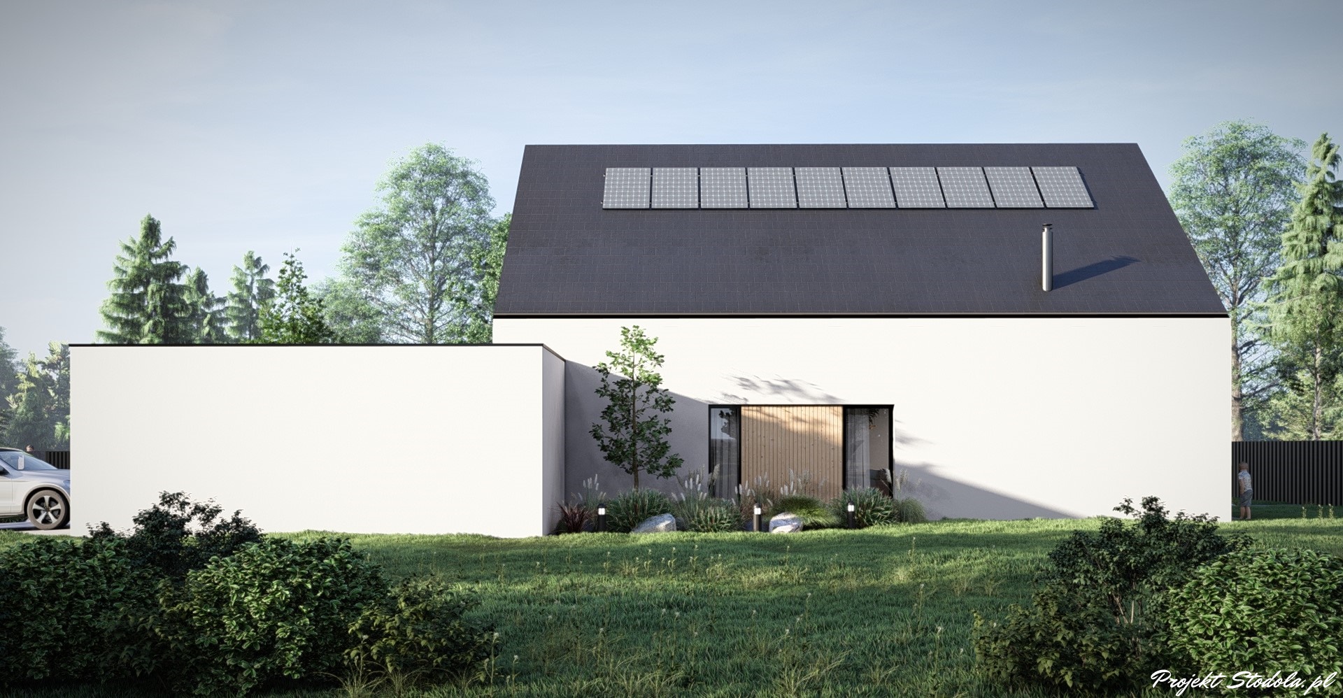 Projekt Stodoła L Compact + Elewacja boczna
