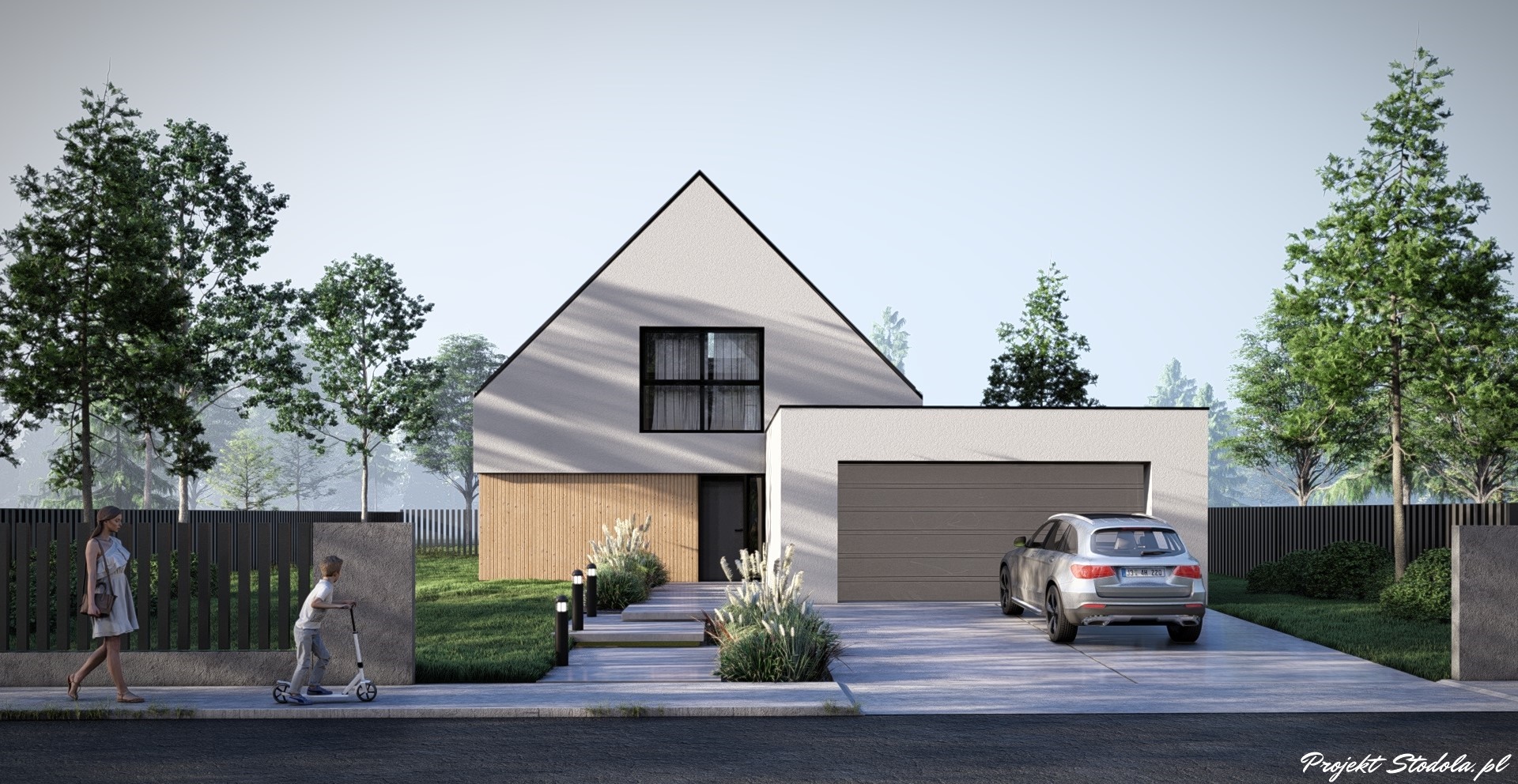 Projekt Stodoła L Compact + Elewacja frontowa