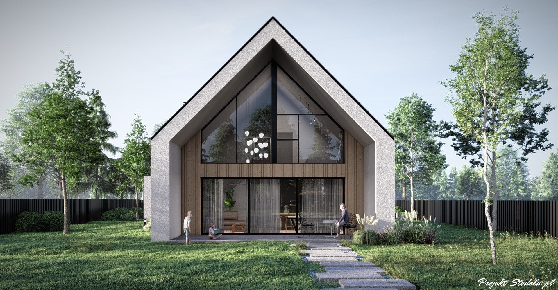 Projekt Stodoła L Compact + Elewacja ogrodowa