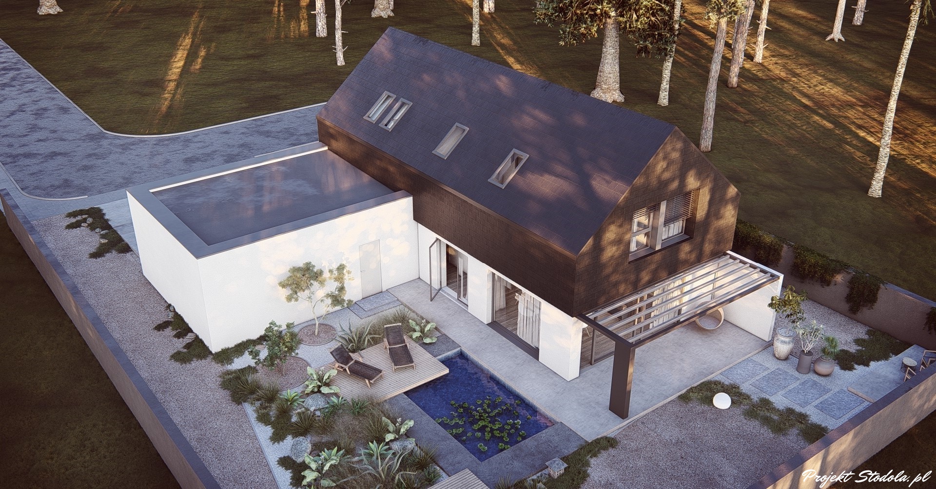 Projekt Stodoła Comfort Aksonometria