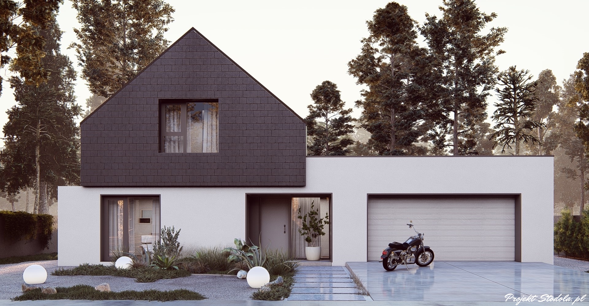 Projekt Stodoła Comfort elewacja frontowa