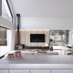 Projekt Stodoła Smart + Solo salon widok bok