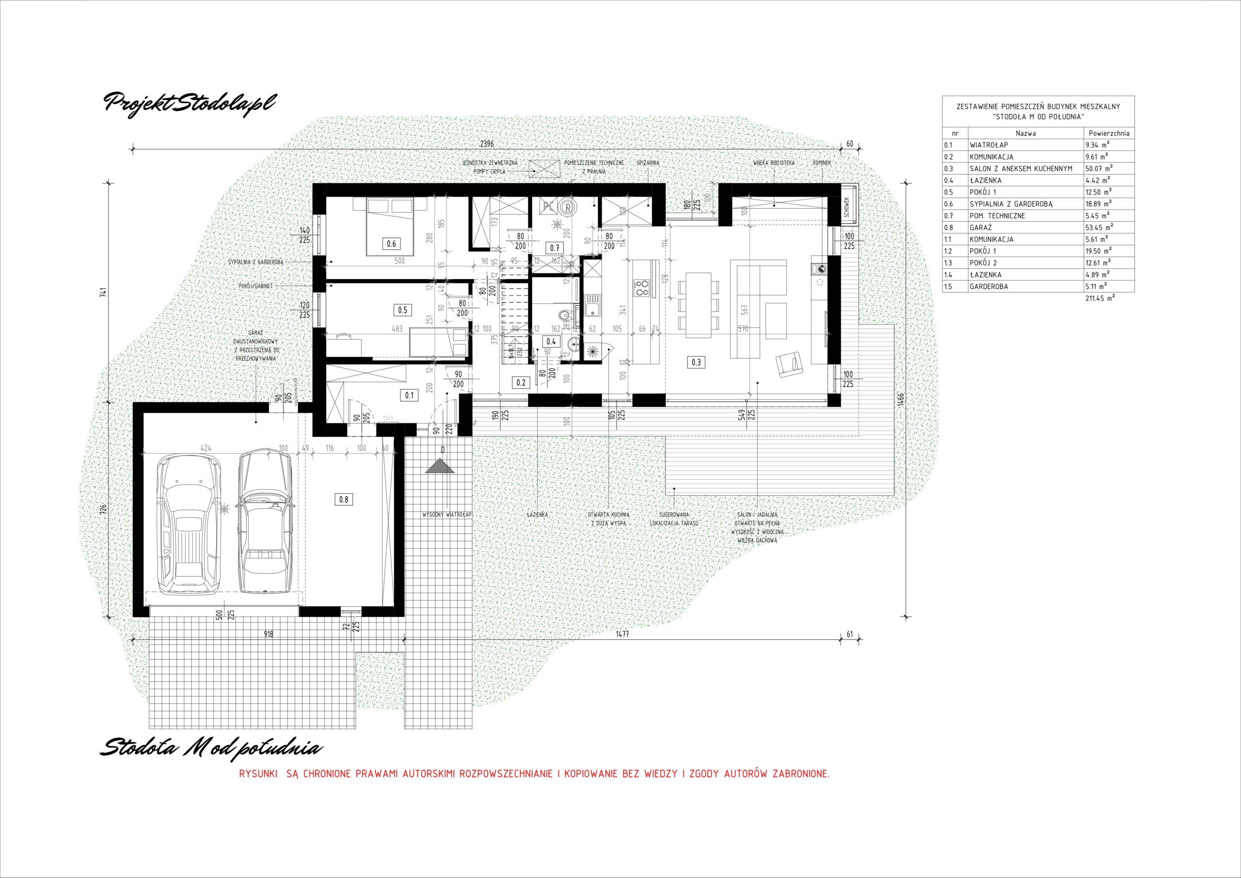 STODOŁA M OD POŁUDNIA RZUT PARTERU