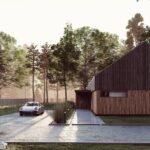 Smart + Solo Elewacja frontowa- projekt domu bez garażu