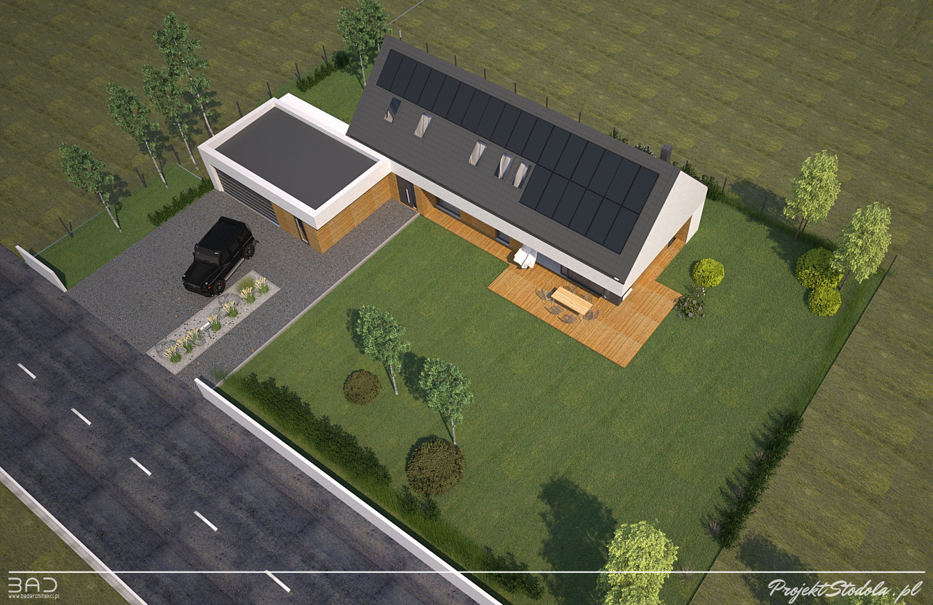 Stodoła M od poludnia WIZKA Z GÓRY