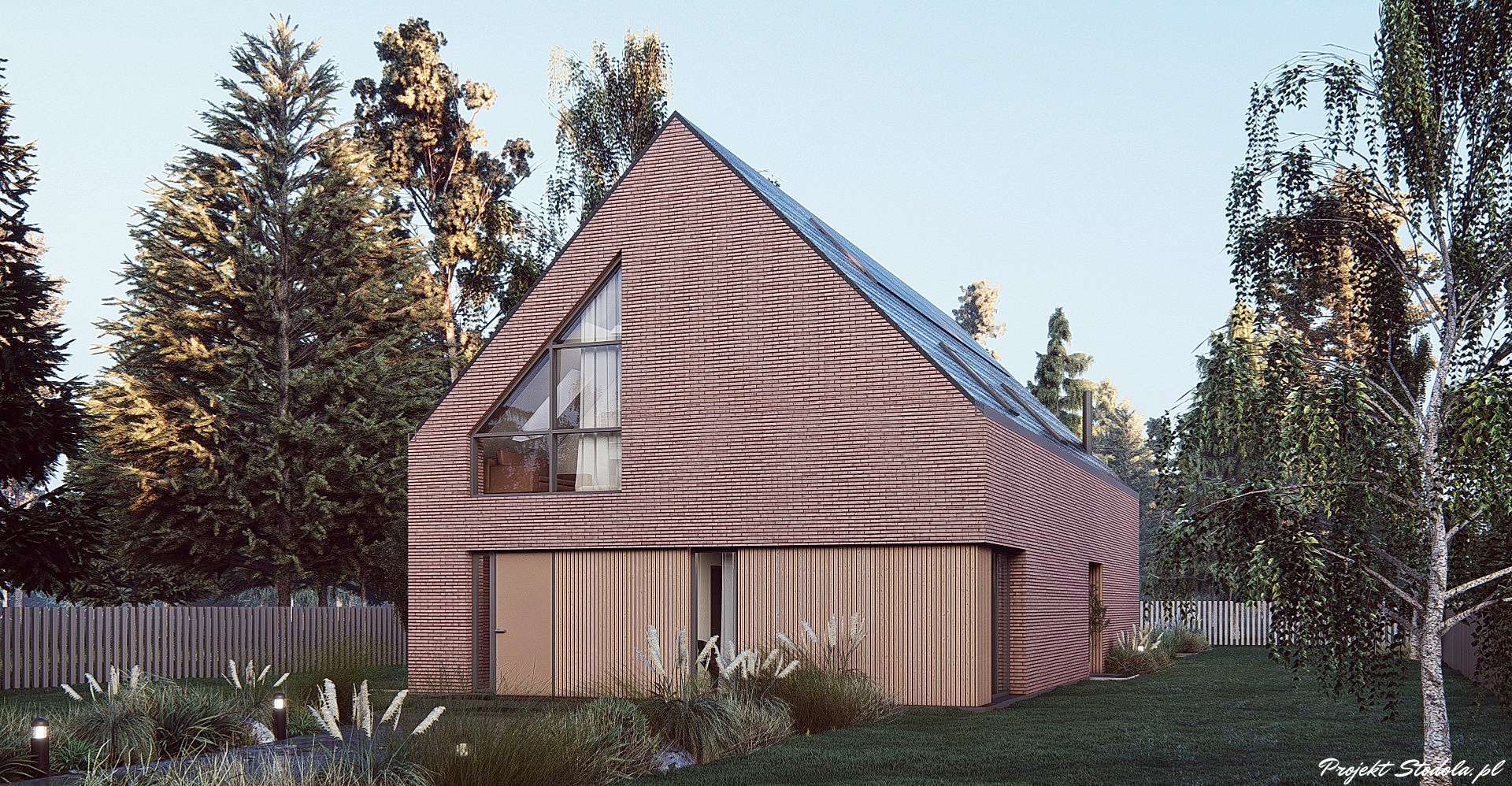 Projekt Stodoła Simple Elewacja Frontowa 2B