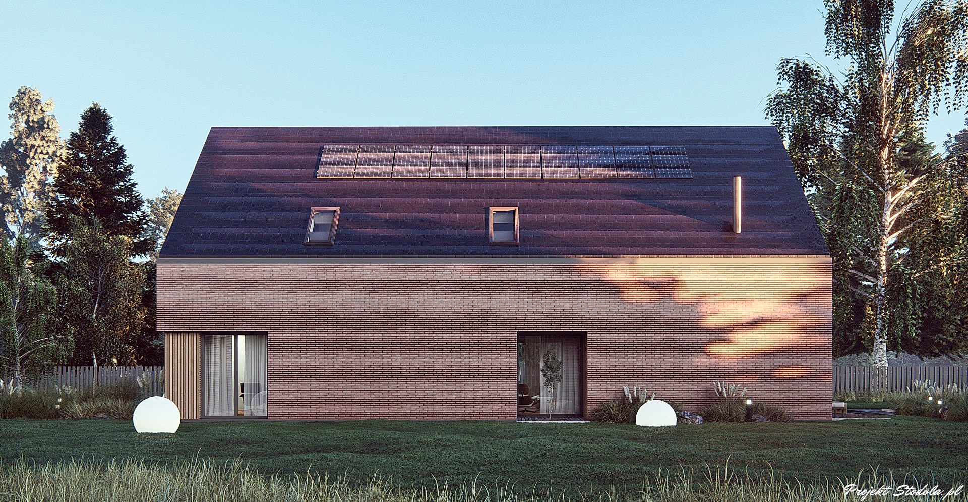 Projekt Stodoła Simple Elewacja boczna B