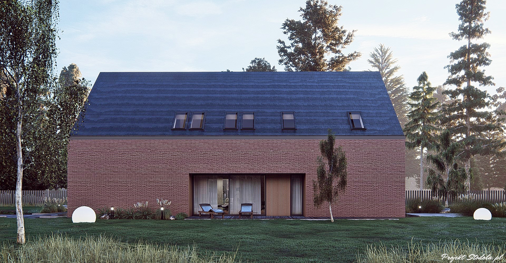 Projekt Stodoła Simple Perspektywa boczna B