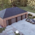 Garaż W.c 3 STANOWISKA aksonometria 2