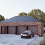 Garaż W.c 3 STANOWISKA perspektywa z boku 2