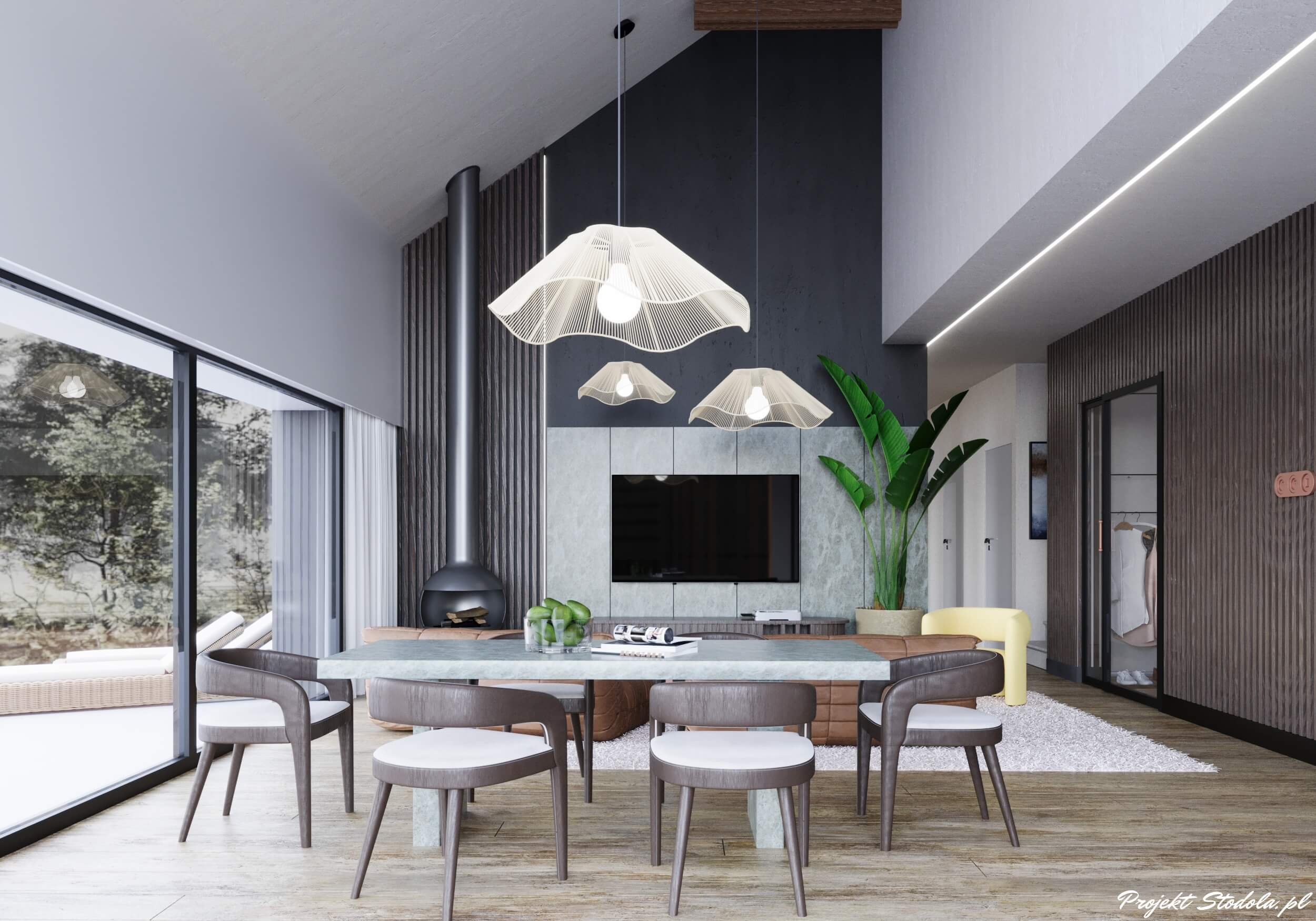 Projekt Stodoła Solo Bis Wysoki salon