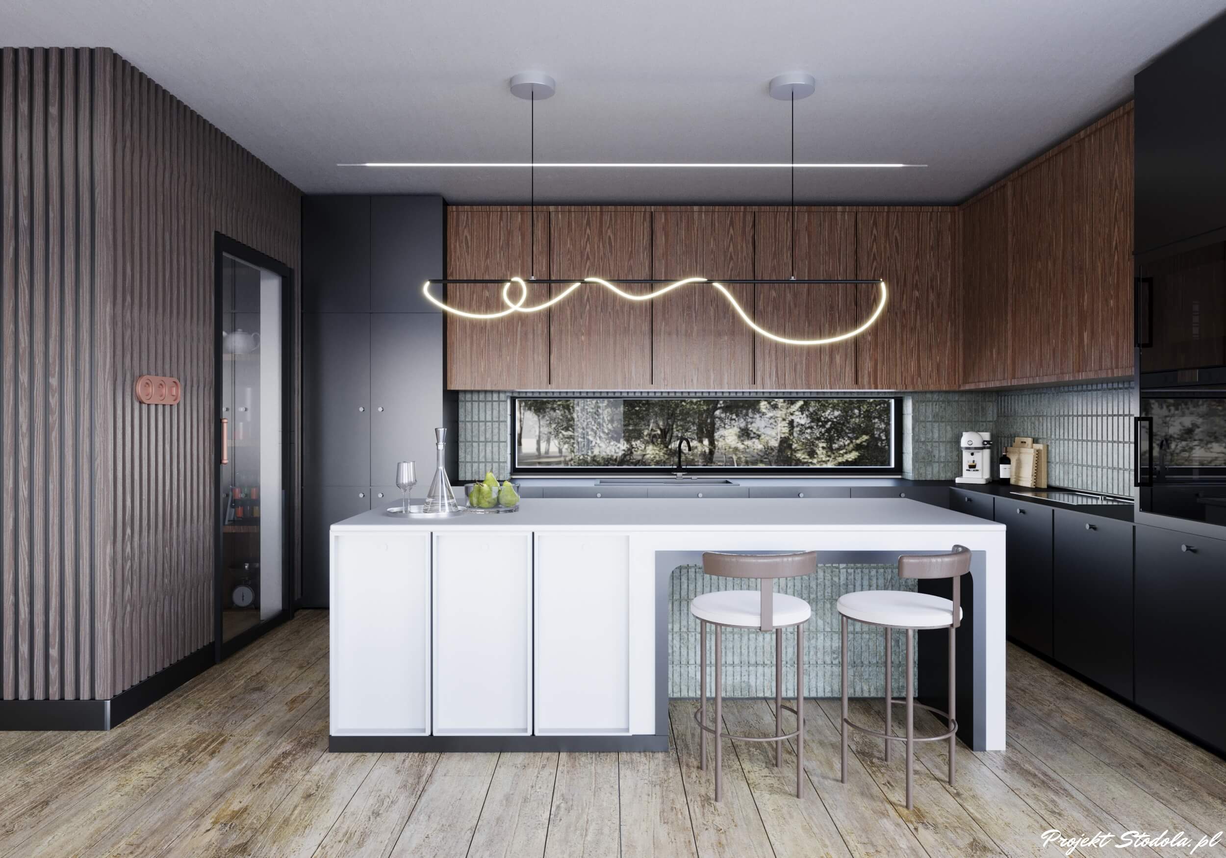 Projekt Stodoła Solo Bis kuchnia z wyspą