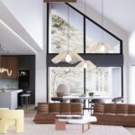 Projekt Stodoła Solo Bis otwarty pokój dzienny, duże okno