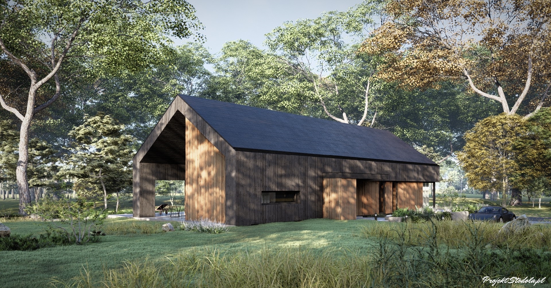 Stodoła Solo Bis - widok bok-tyl