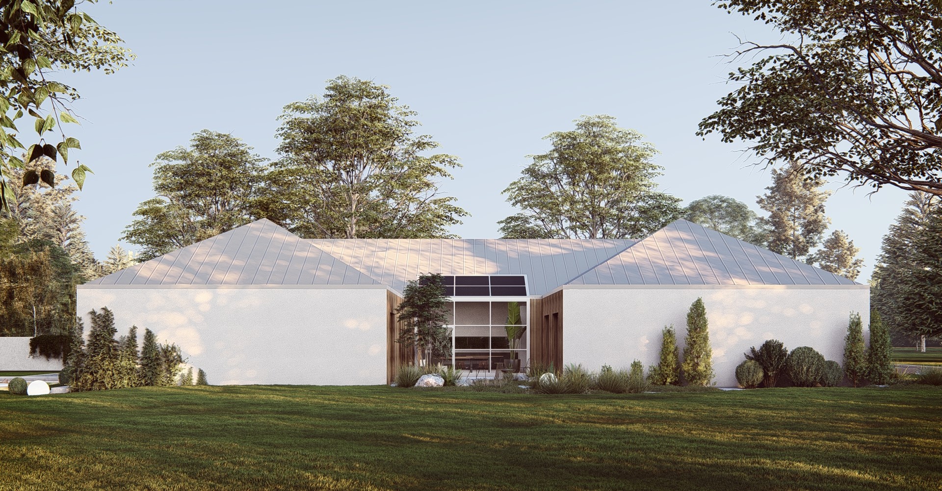 Projekt Stodoła z Patio Elewacja boczna 3