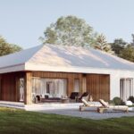 Projekt Stodoła z Patio Elewacja ogrodowa