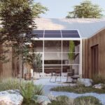 Projekt Stodoła z Patio Wewnętrzne Patio