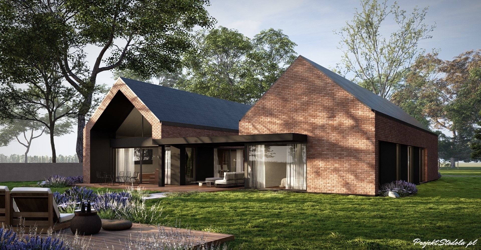 8_Projekt Stodoła Podwójna plus_ tył