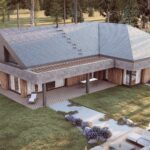 Stodoła S+ Superb aksonometria ogród